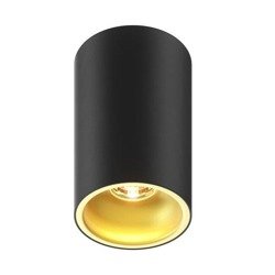 Deckenleuchte Spot Tuba schwarz/ gold rund 1x GU10 14cm Aluminium Zuma Line Deep Sl 89313