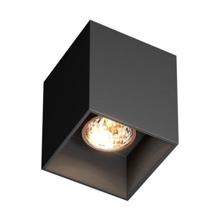 Deckenleuchte Spot schwarz viereckig 1x GU10 Höhe: 9,5cm Aluminium Zuma Line Square 50475-BK