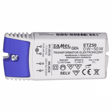 Elektronischer Transformator 230/11,5V 0-50W ETZ50 Ledix Zamel